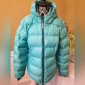 Champion Zip Warm Puffer Hooded Coat Long Sleeves Girl